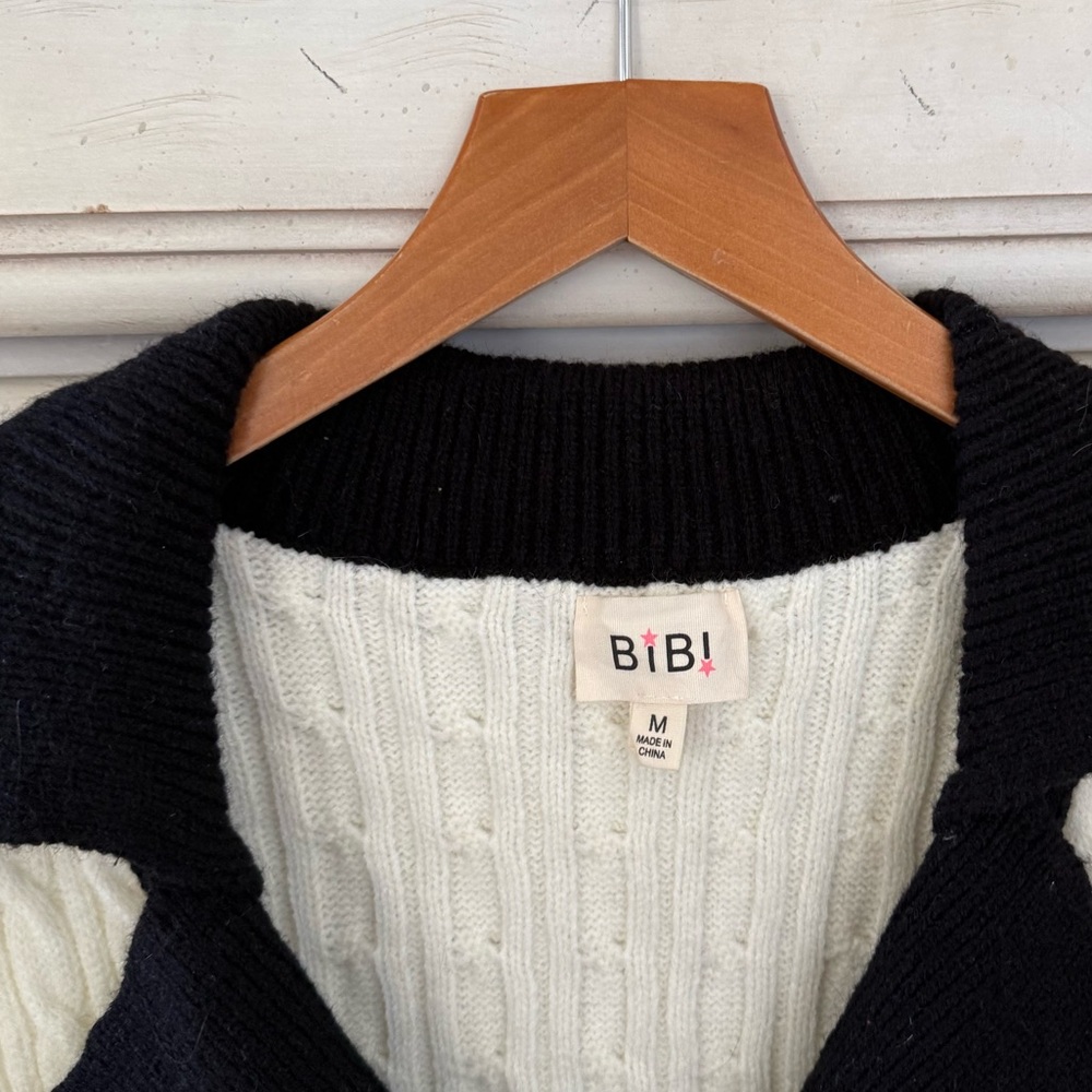 Vici Cream Cable Knit Pocketed Sweater Top - Picture 3 of 4